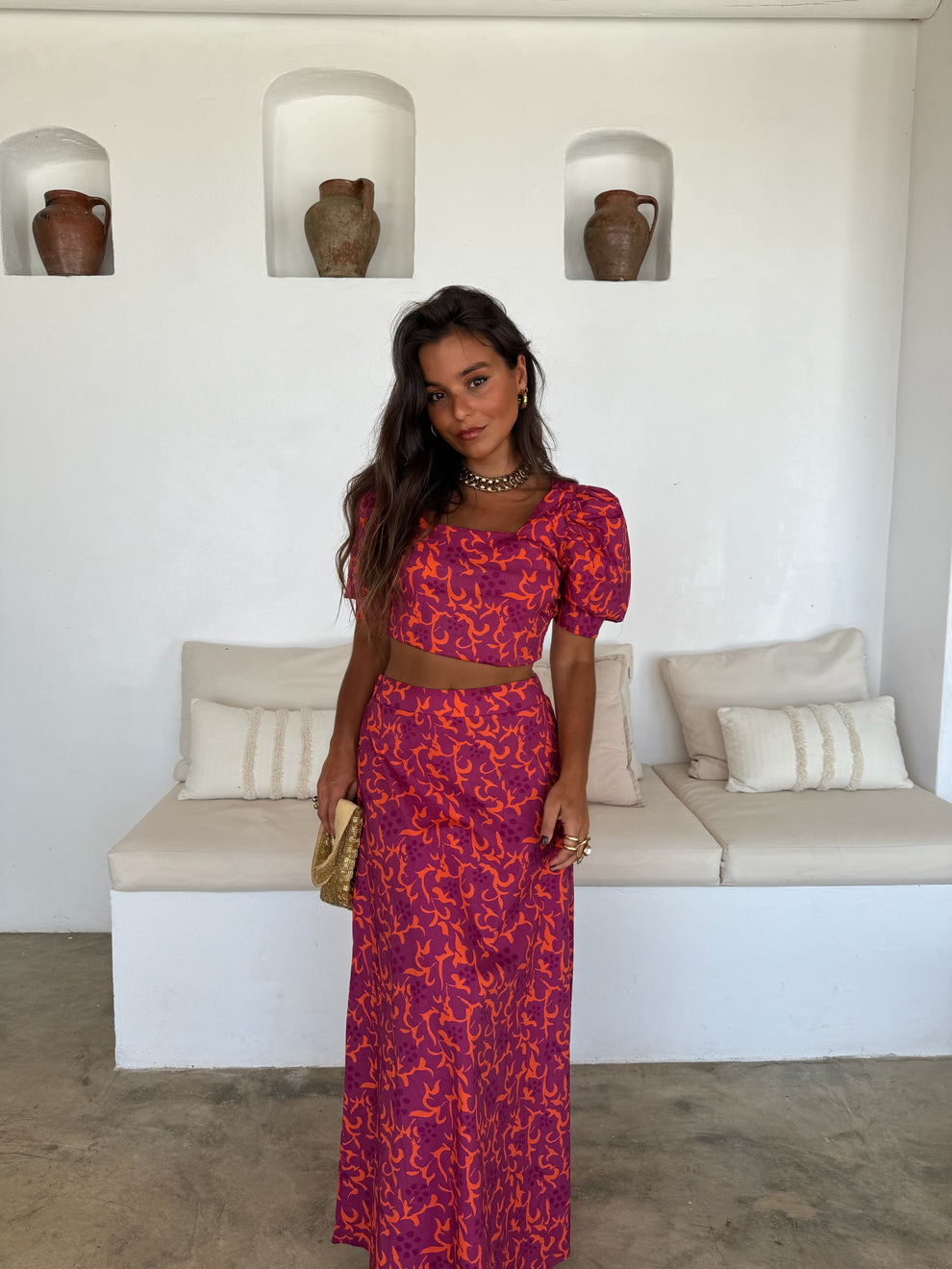 Elsa | Conjunto Chic de Top y Falda