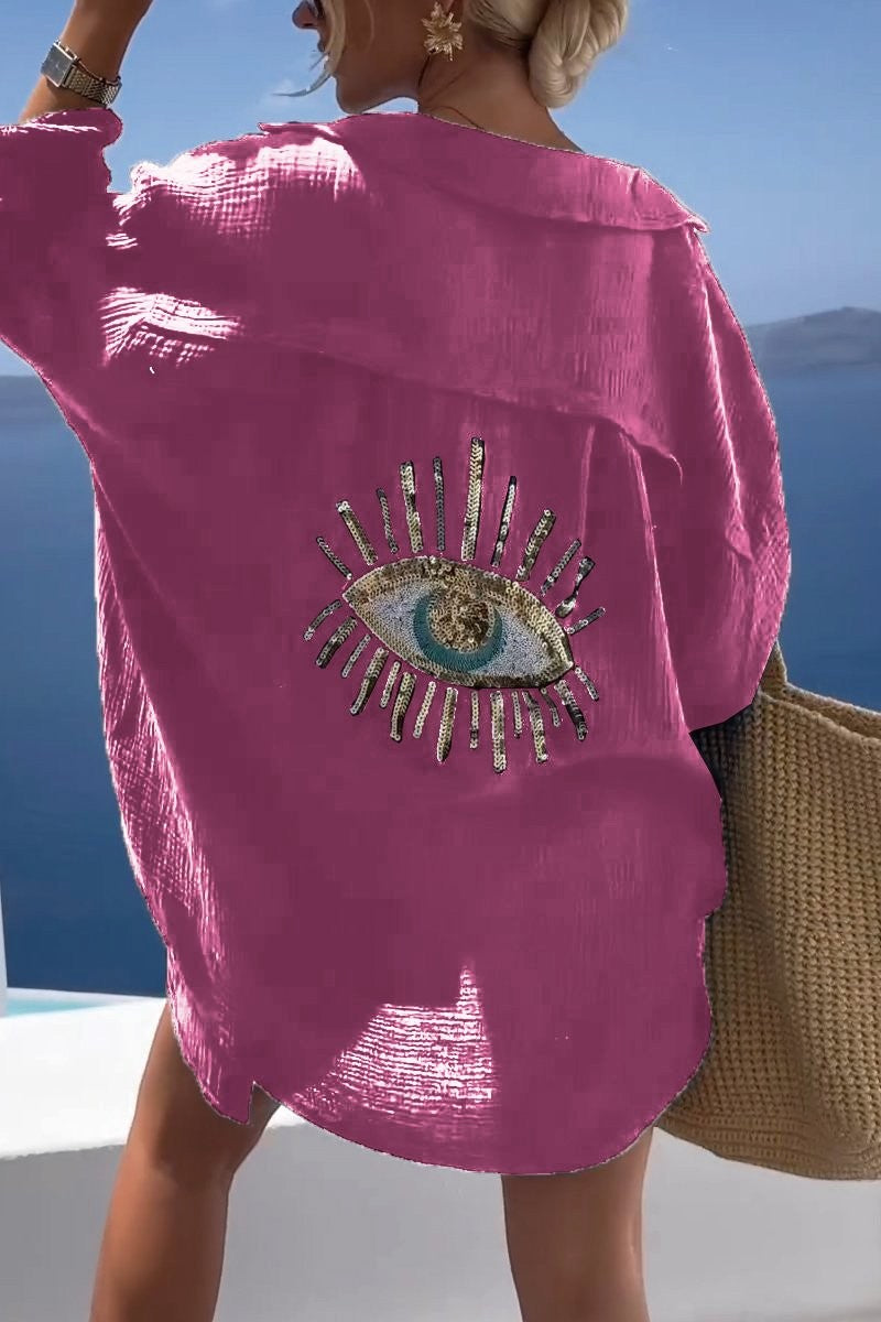 Viyomé™ | Camisa Blanca con Detalles Brillantes