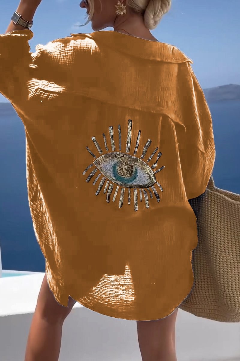 Viyomé™ | Camisa Blanca con Detalles Brillantes