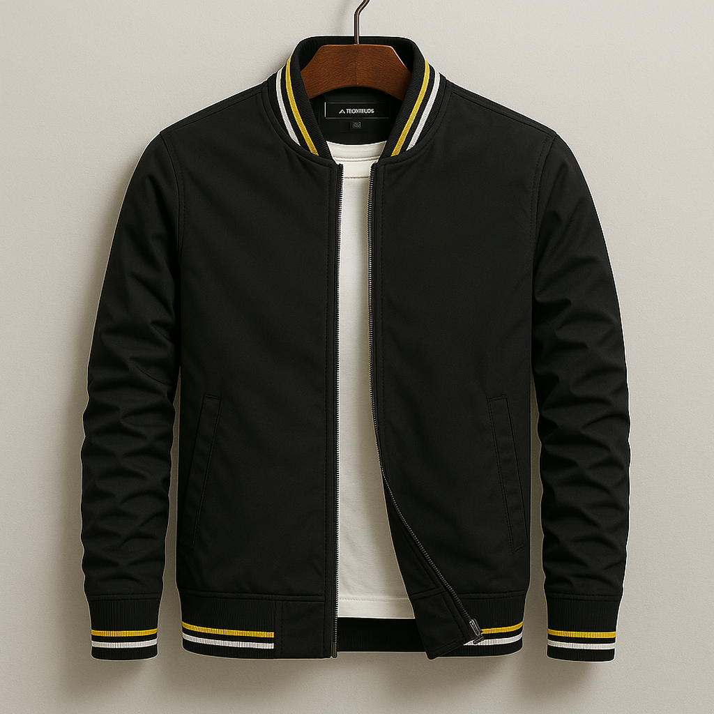 Martín™ | Chaqueta Bomber Elegante con Detalles a Rayas