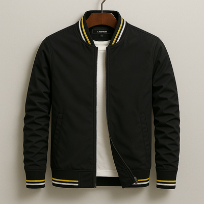 Martín™ | Chaqueta Bomber Elegante con Detalles a Rayas