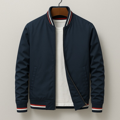 Martín™ | Chaqueta Bomber Elegante con Detalles a Rayas