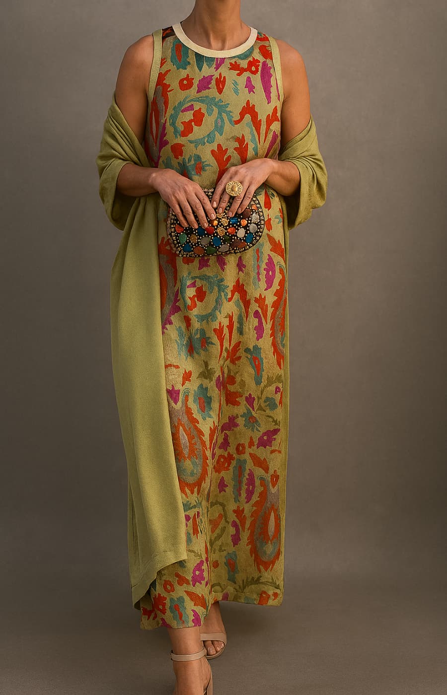 Susan™ | Vestido Bohemio de Noche con Estola