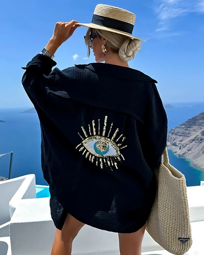 Viyomé™ | Camisa Blanca con Detalles Brillantes