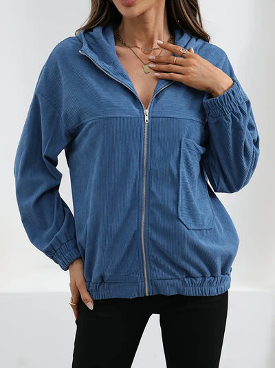 Janey | Chaqueta de Pana con Capucha
