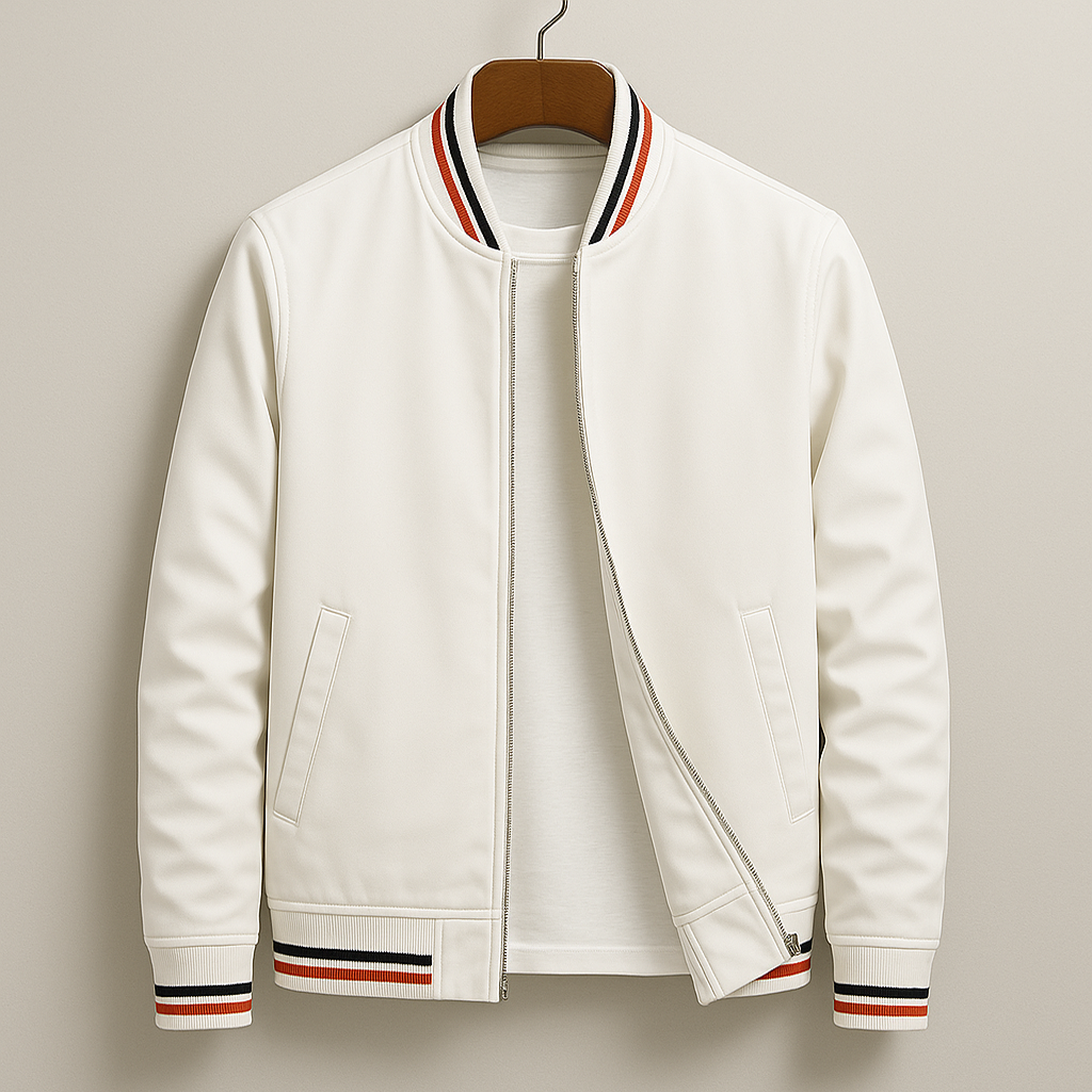 Martín™ | Chaqueta Bomber Elegante con Detalles a Rayas