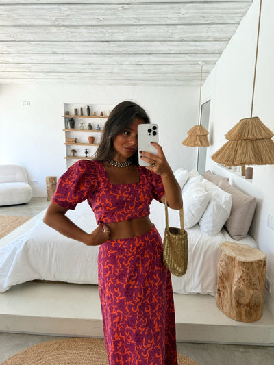 Elsa | Conjunto Chic de Top y Falda