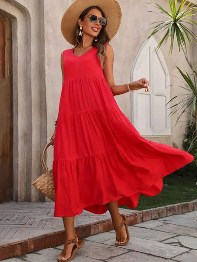 Sanz | Vestido Rojo de Verano