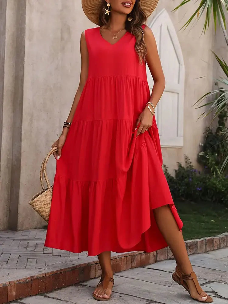 Sanz | Vestido Rojo de Verano