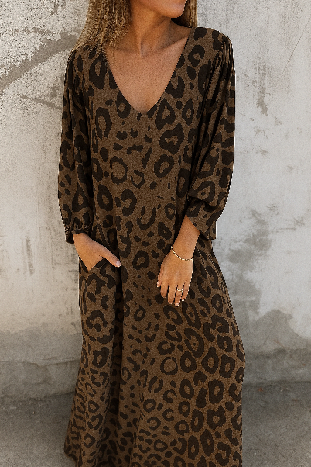 Abril | Vestido Largo con Bolsillos Chic