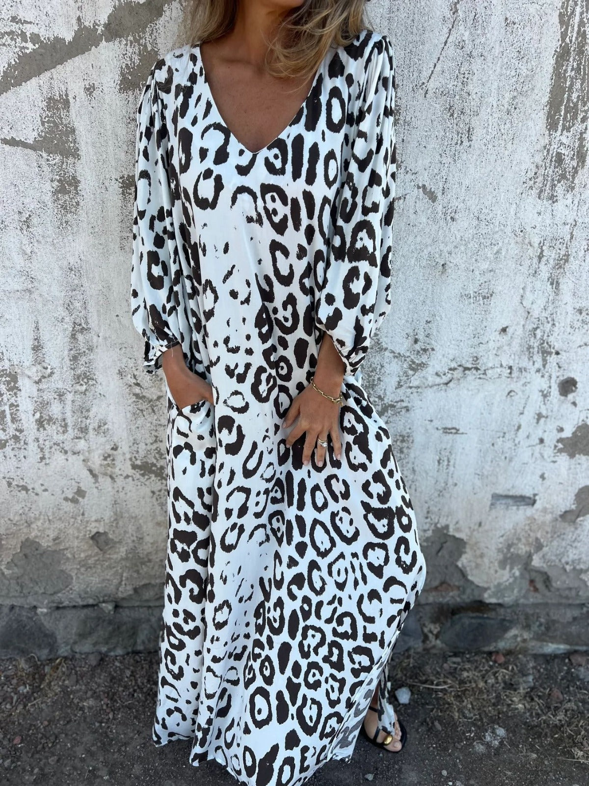 Abril | Vestido Largo con Bolsillos Chic