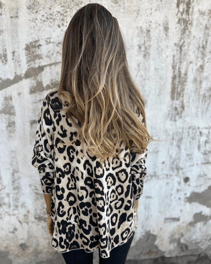 Elvéra | Top Casual con Estampado de Leopardo