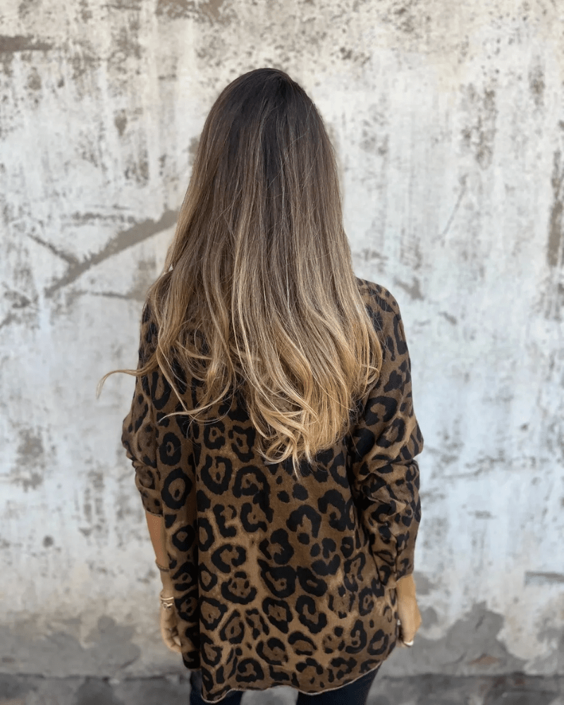 Elvéra | Top Casual con Estampado de Leopardo