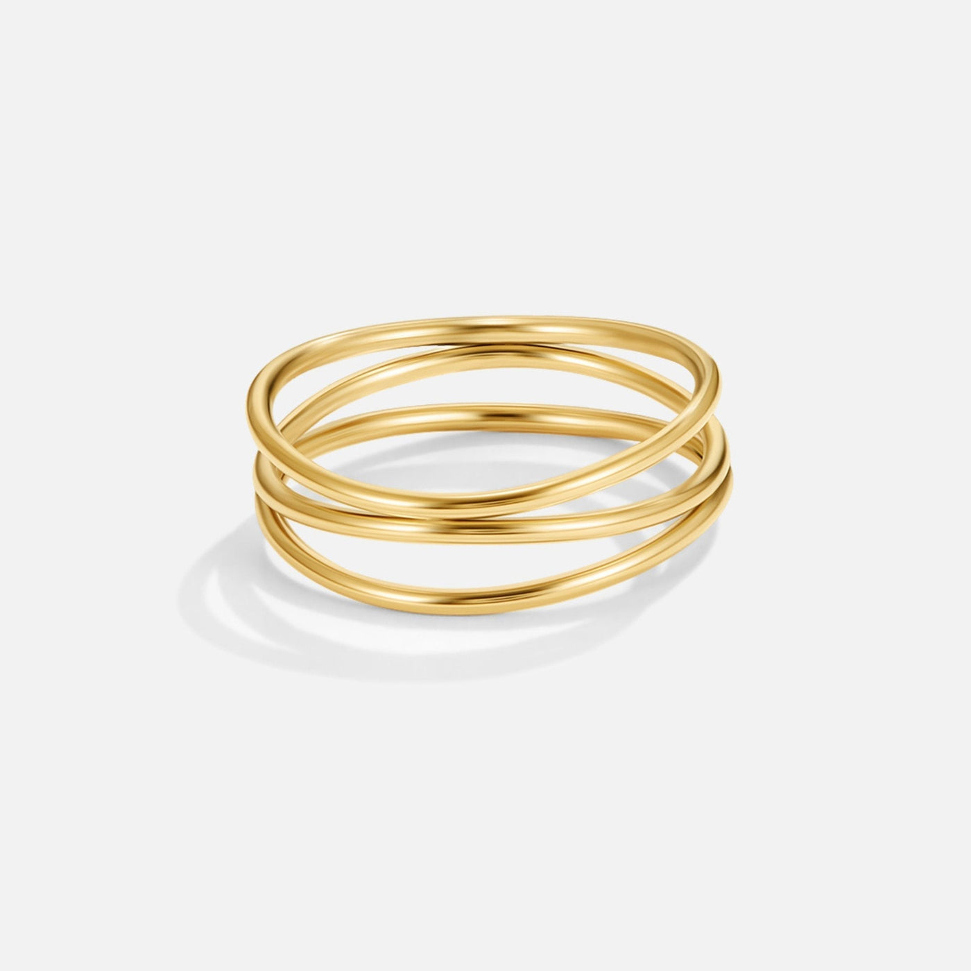 Anillo Dorado con Diseño Infinito