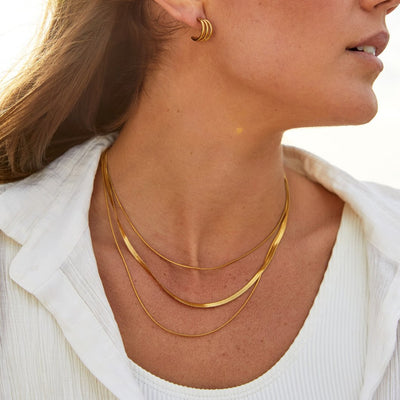 Collar Doble Dorado Minimalista