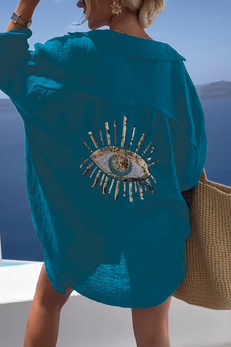 Viyomé™ | Camisa Blanca con Detalles Brillantes