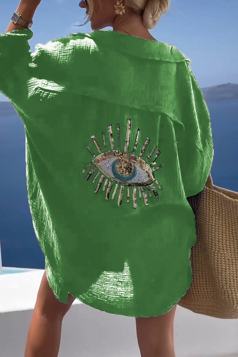 Viyomé™ | Camisa Blanca con Detalles Brillantes