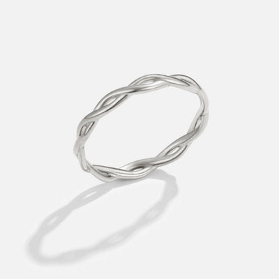 Anillo Plata Trenzado Estilo Infinito
