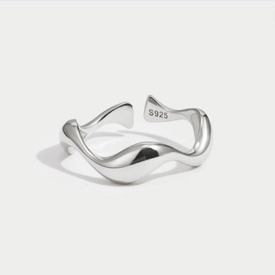 Anillo Plata con Forma de Ola
