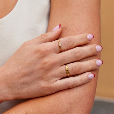 Anillo con Corazón de Cristal