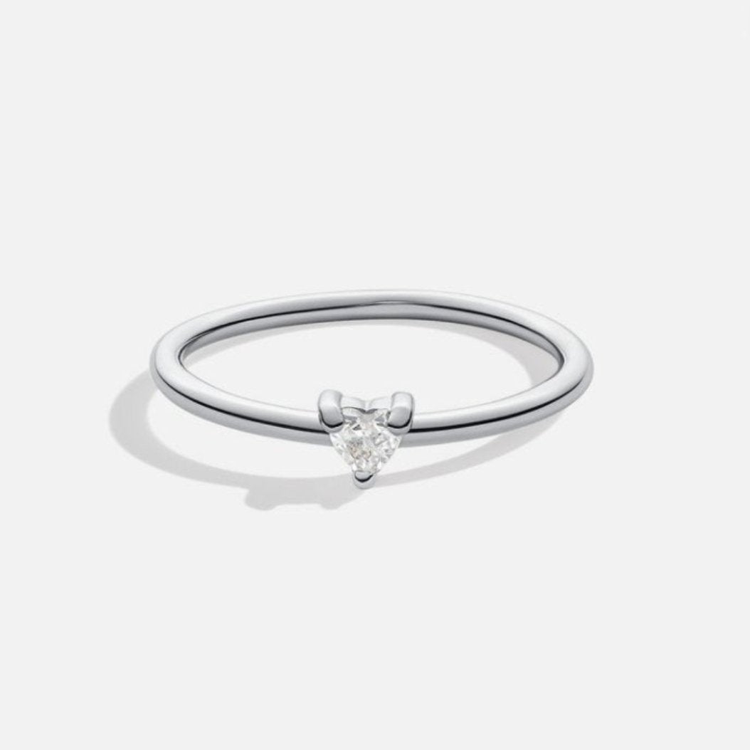 Anillo con Corazón Pequeño Brillante