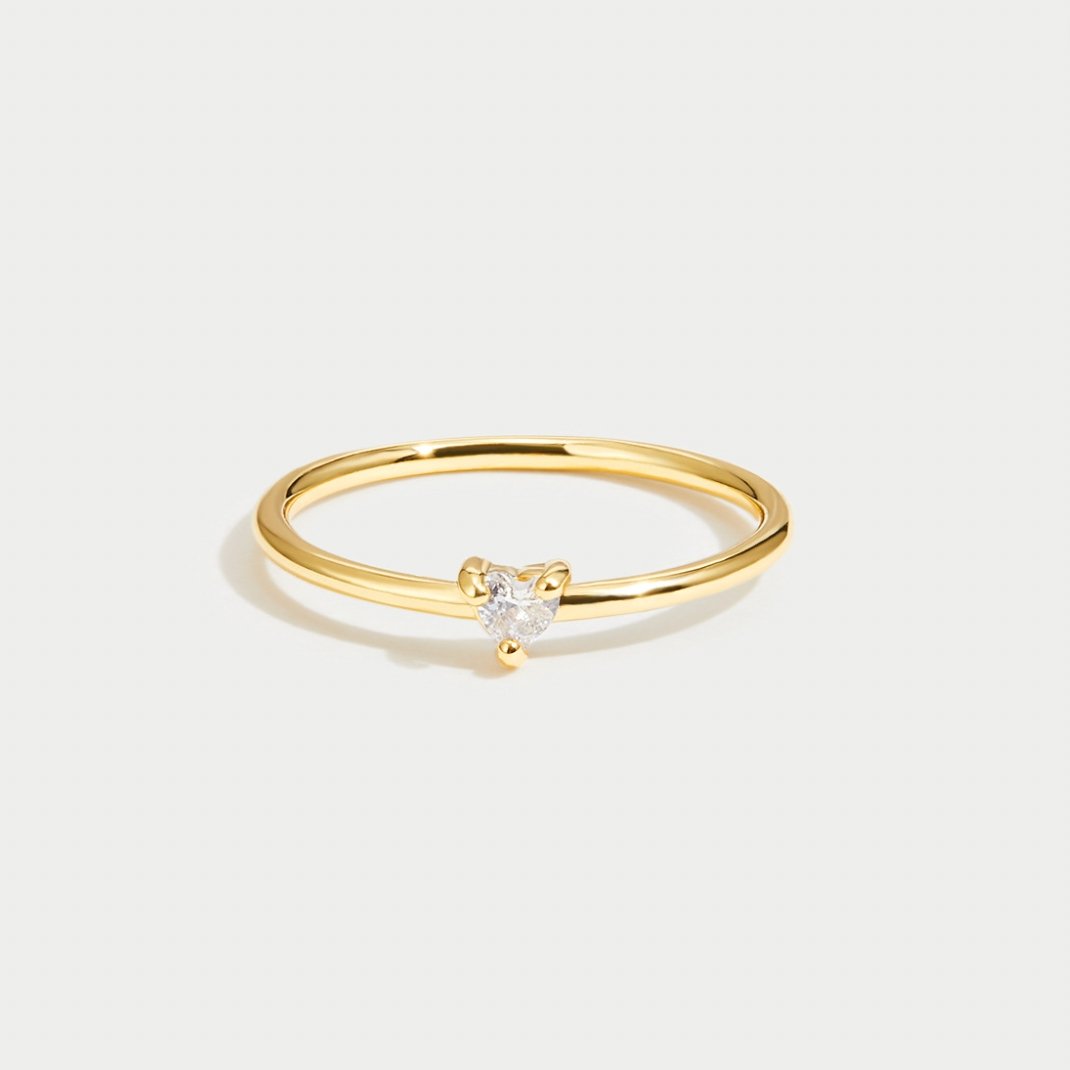 Anillo con Corazón de Cristal