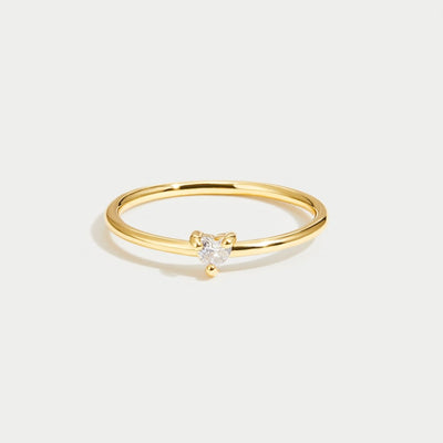 Anillo con Corazón de Cristal
