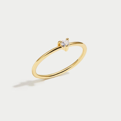 Anillo con Corazón de Cristal